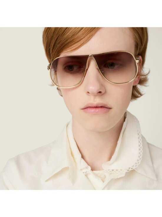 NEW MIU MIU SUNGLASSES MUA56S ZVN80Q WOMEN GOLD MU A56S, SMU A56 EYEWEAR main image 7